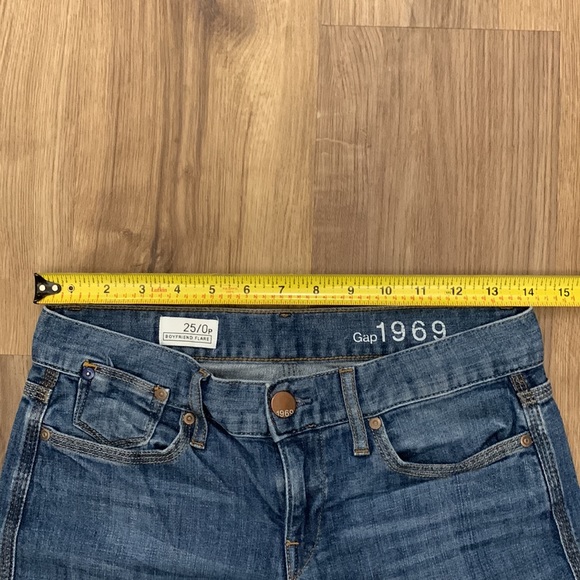 Gap 1969 Glendale Boyfriend Flare Jeans, Size 25/0P - Picture 9 of 9